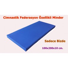 Cimnastik Federasyon Kumaş Özellikli Spor Minderi 100x200x10 cm. 
